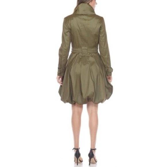 Samuel Dong Bronze Belted Bubble Trench Coat - Picture 9 of 11